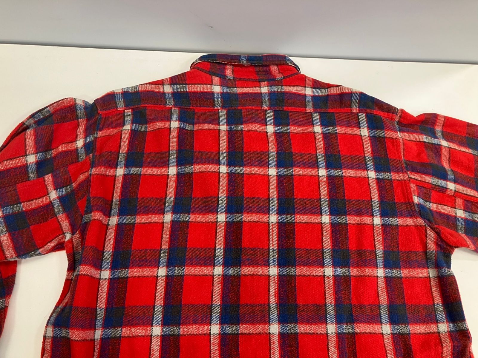 60s BRENT マチ付き襟ダブルネルシャツvintage