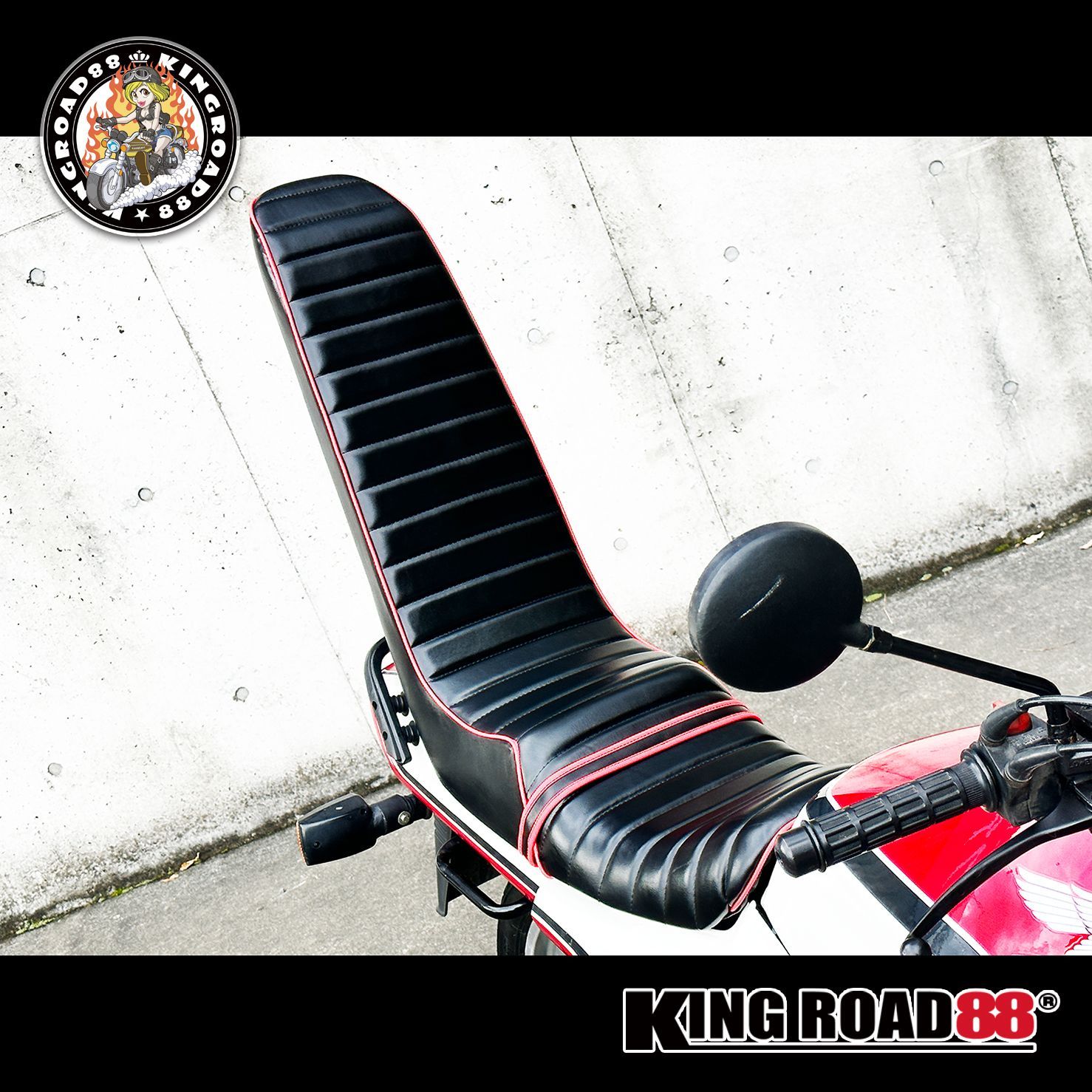 ホンダ CBX400F・CBX550F NC07 KingRoad88 艶消しブラック パイピング