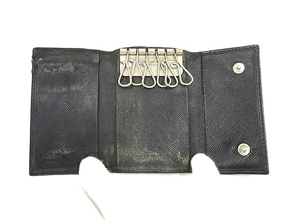PRADA 黒 レザー ケース PRADA プラダ サフィアーノレザー キーケース レディース メンズ