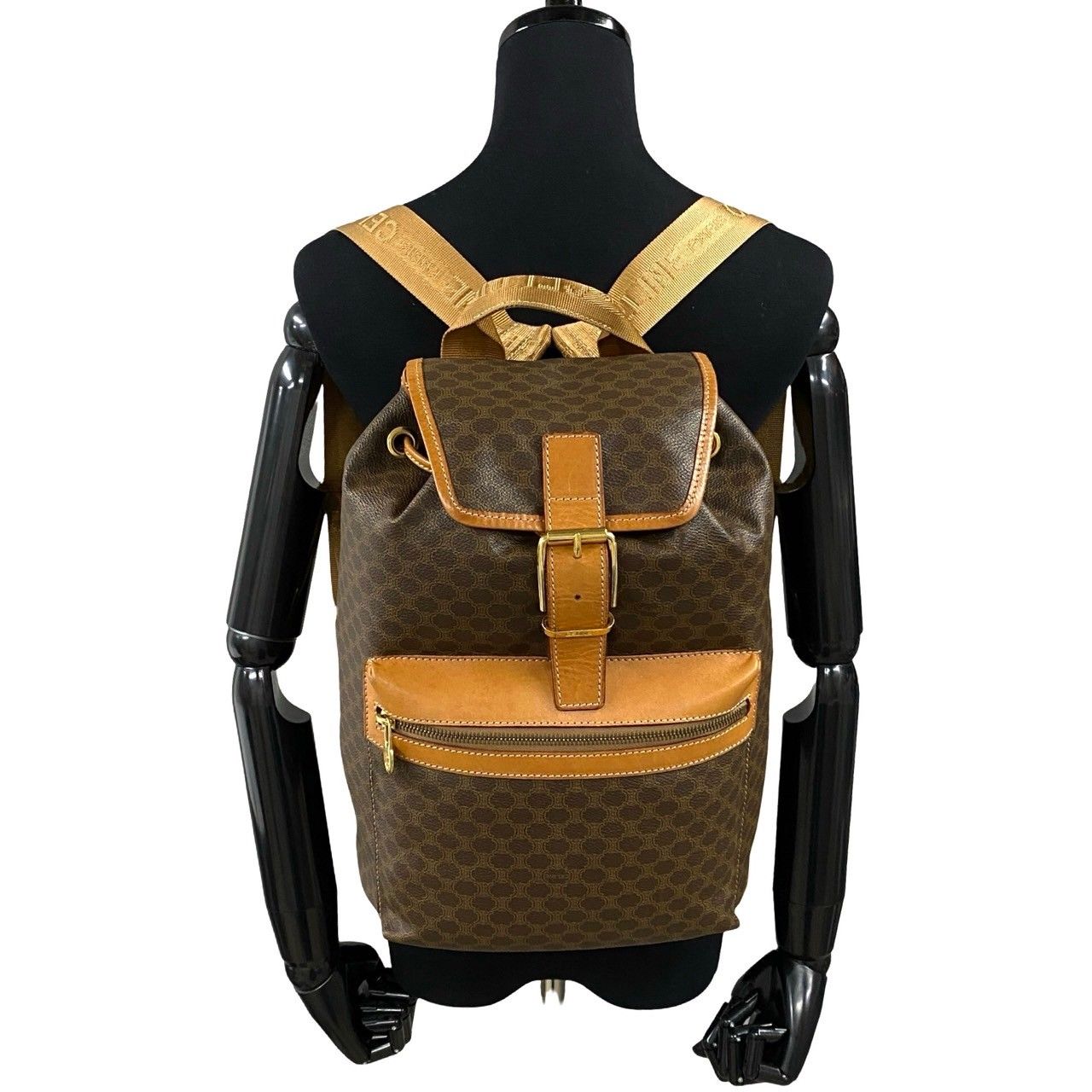 極 美品 CELINE セリーヌ ヴィンテージ マカダム ブラゾン 