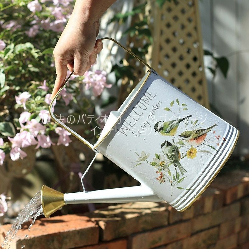 海外ビンテージ ガーデニング収納ポットブルー青 大 【楽天市場