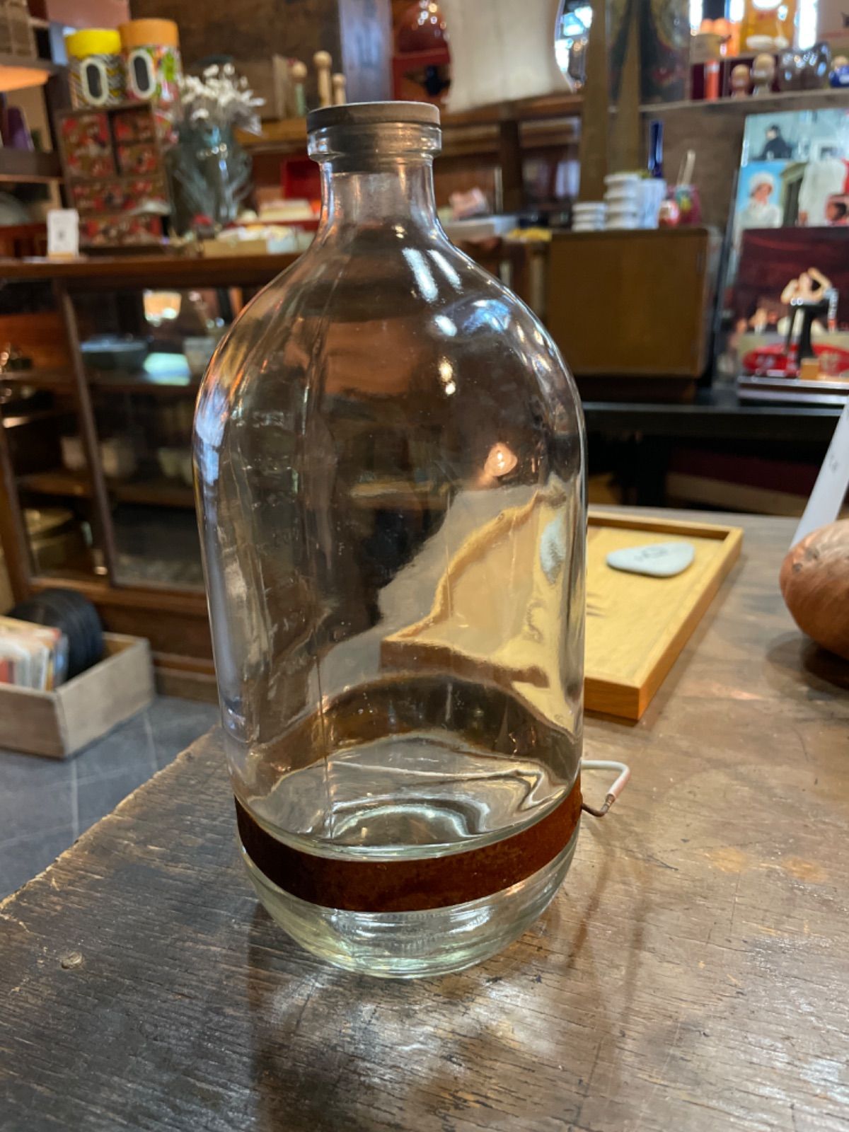 吊り下げ ビン 瓶 点滴ボトル レトロ 昭和レトロ シャビー