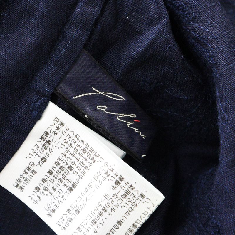 パラスパレス　インディゴ　ブラウス 2024SS パラスパレス Pal'las Palace インディゴ 草木柄刺繍