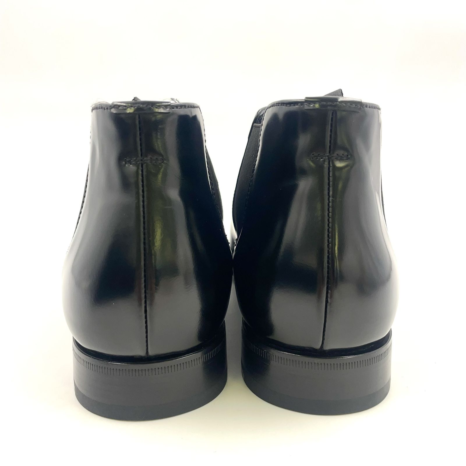  PRADA Men’s レザー ブラック ブーツ 2 TA 077 ウエスタンブーツ ブーツ 革靴