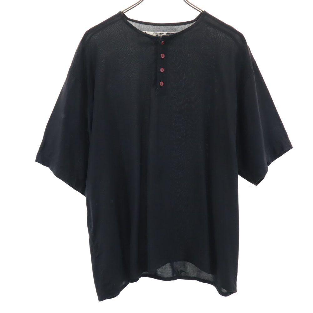CODE ZERO オールド 半袖 ヘンリーネック Tシャツ M ブラック系 メンズ 古着 【240413】 メール便可