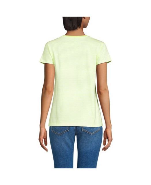 売れ筋商品|||ランズエンド カットソー トップス レディース Women's Supima Cotton Tunic Tank Top Limoncello yellow micro stripe Women's Supima Cotton Tunic Tank Top | Lands' End