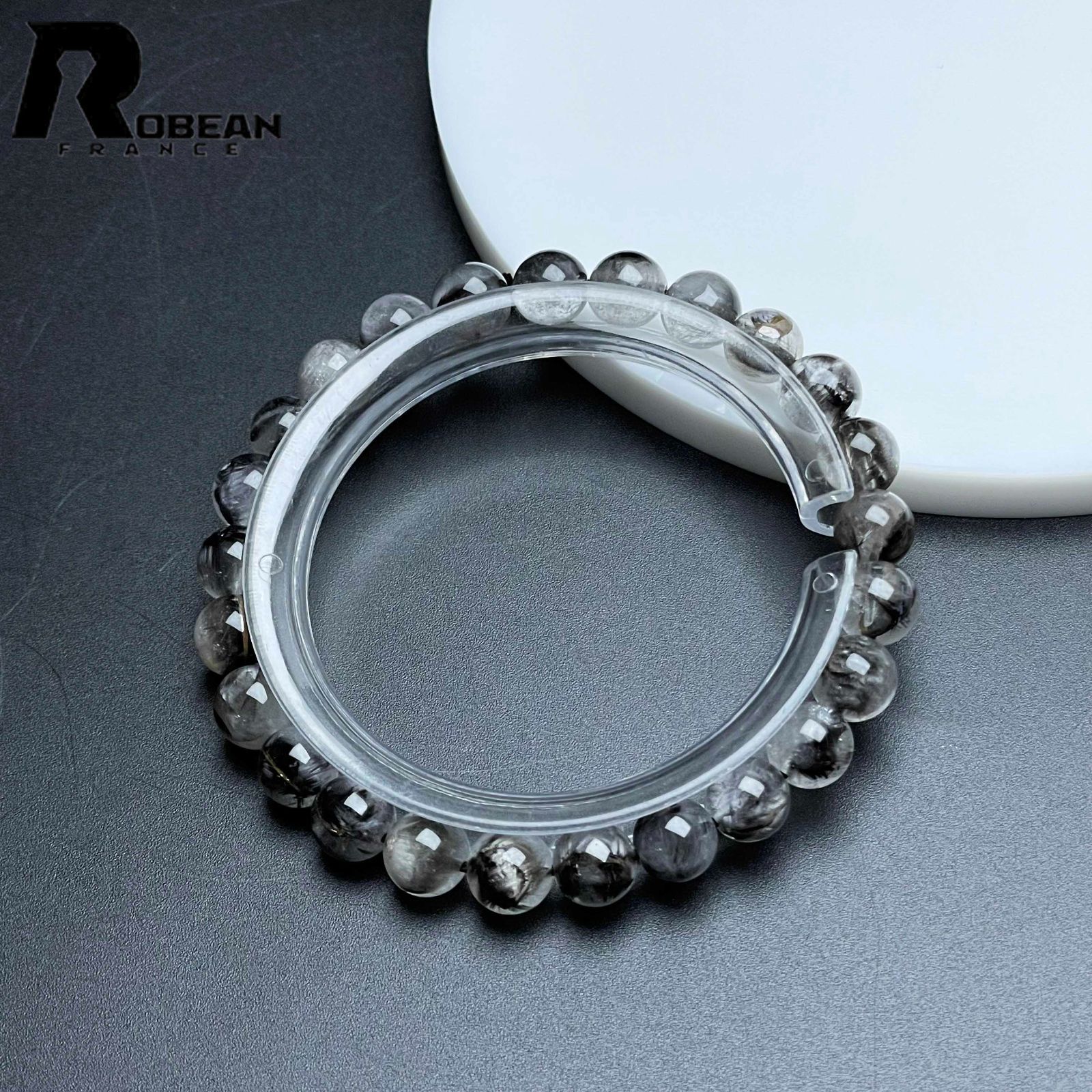 EU製 定価14万円 ROBEAN ブルッカイトインクォーツ パワーストーン ブルッカイト 天然石 プレゼント1 7.4-7.8mm M0721844