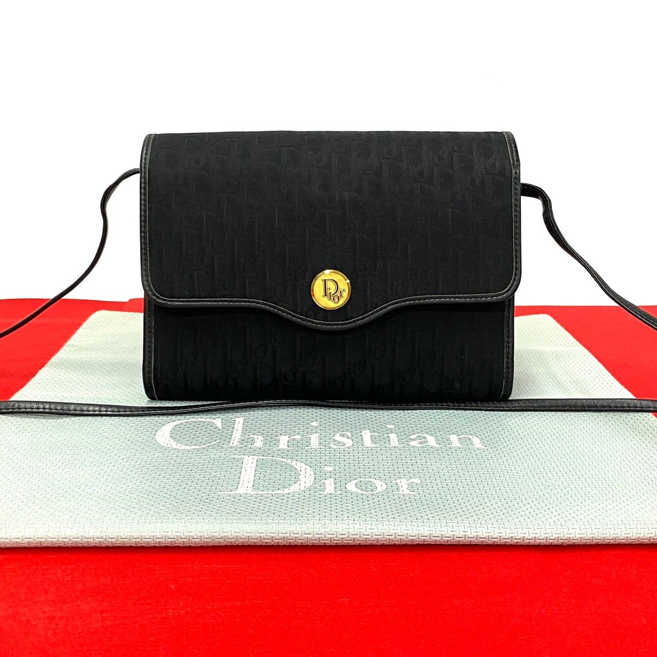 美品》 クリスチャンディオール デニムポーチ トロッター フライト