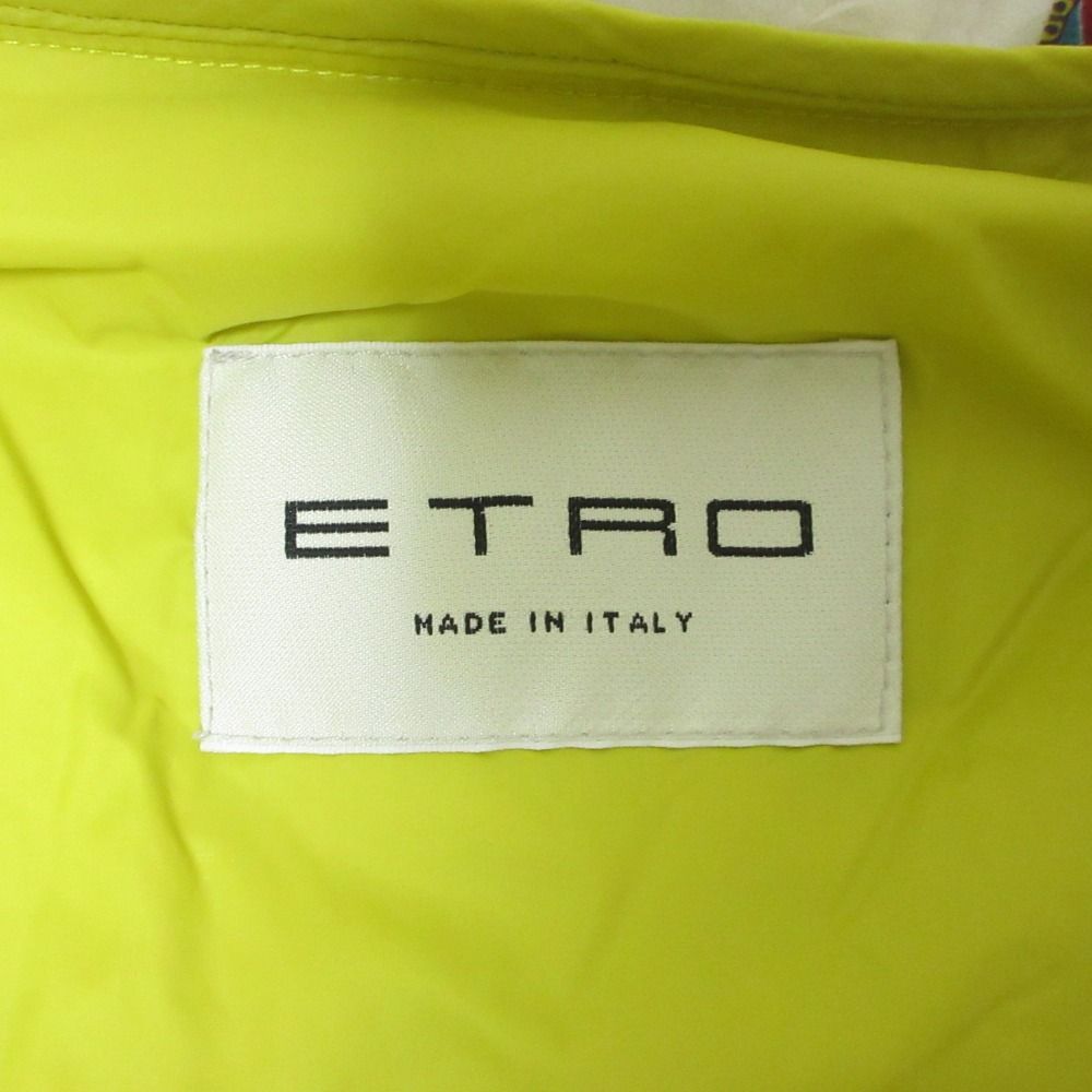 【新品未使用】ETRO エトロ コート タグ付き イエロー 44 美品 クリーニング済 ETRO エトロ ペイズリー柄 ボリューム