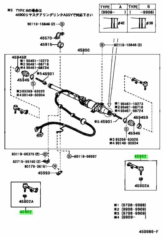 ●新品 TOYOTA トヨタ JZS161 160 アリスト 純正 リア ステアリングタイロッド エンド SUB- ASSY 左右セット★ rear steering tie rod end