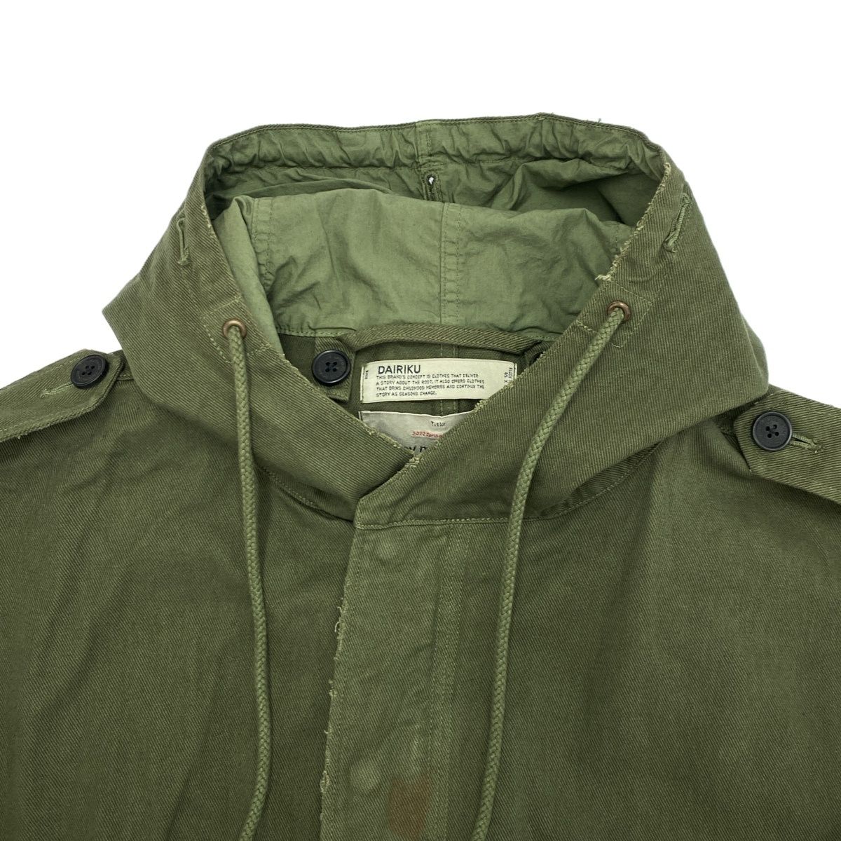 DAIRIKU ダイリク 22SS Jimmy Mods Coat モッズコート 22SS O-1 カーキ