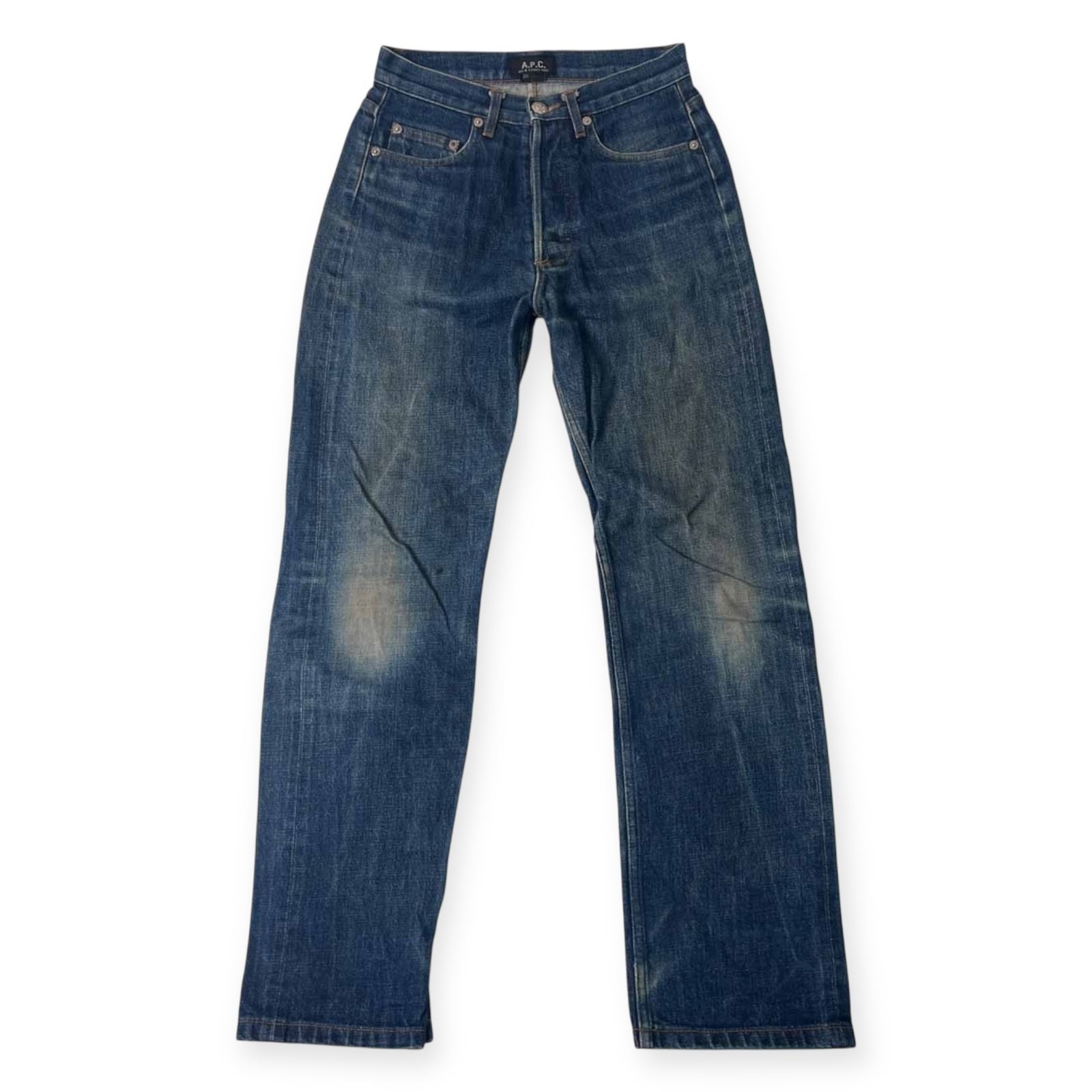 【A.P.C.】濃紺 デニムパンツ(35)セルビッジ　赤耳ジーンズ A.P.C.】濃紺 デニムパンツ(35)セルビッジ 赤耳ジーンズ - メルカリ