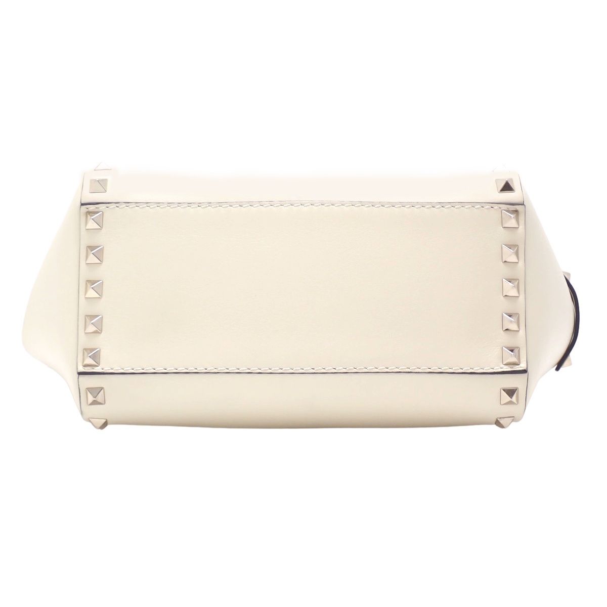 希少⭐️ VALENTINO ロックスタッズ 2way ショルダーバッグ ホワイト Valentino(ヴァレンチノ) ロックスタッズ スモール トートバッグ