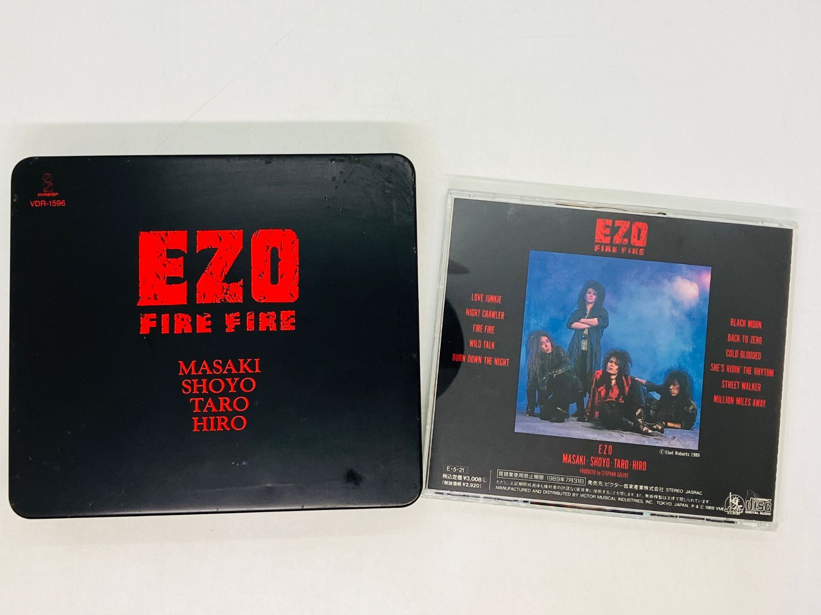 CD EZO「FIRE FIRE」 初回盤缶ケース仕様 FLATBACKER LOUDNESS 激レア