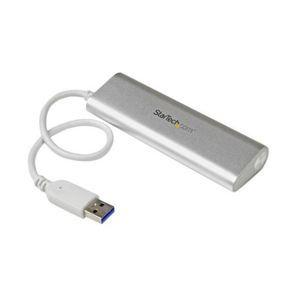 StarTech.com 4ポート USB3.0ハブ シルバー＆ホワイト ST43004UA 1個