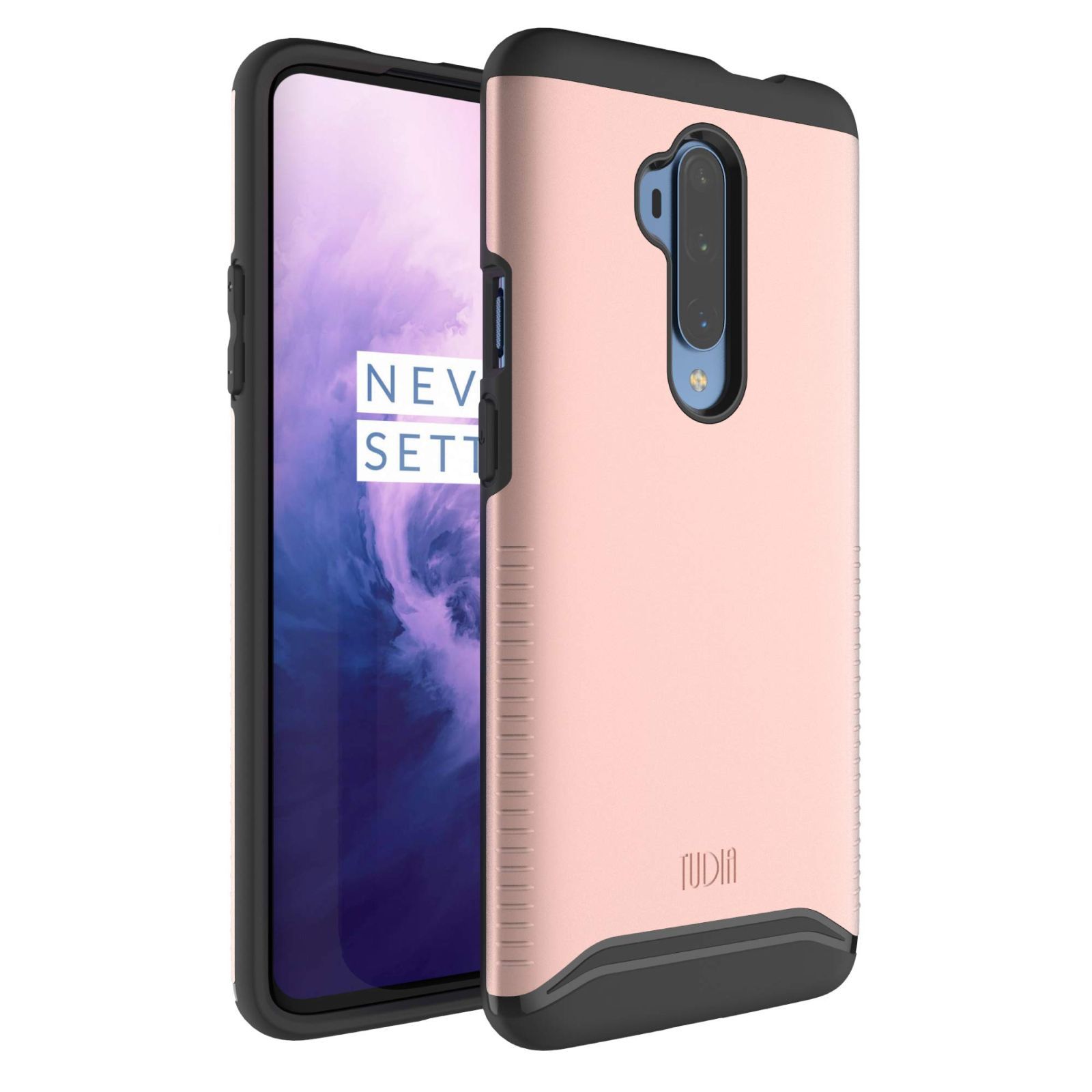 【人気商品】[Merge] Slim-Fit OnePlus OnePlus 7T Proのミリタリーグレード滑り止め衝撃吸収極端な保護/頑丈なスリムデュアルレイヤーケース[OnePlus 7T 7Tと互換性なし] Proケース、TUDIA (ローズゴールド)