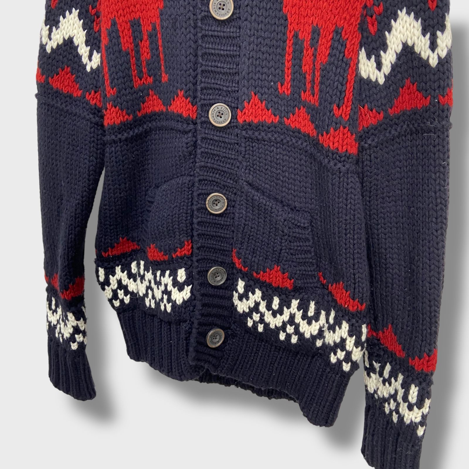 ☆Abercrombie＆Fitch☆アバクロ☆カウチンニットパーカー☆フードボア 