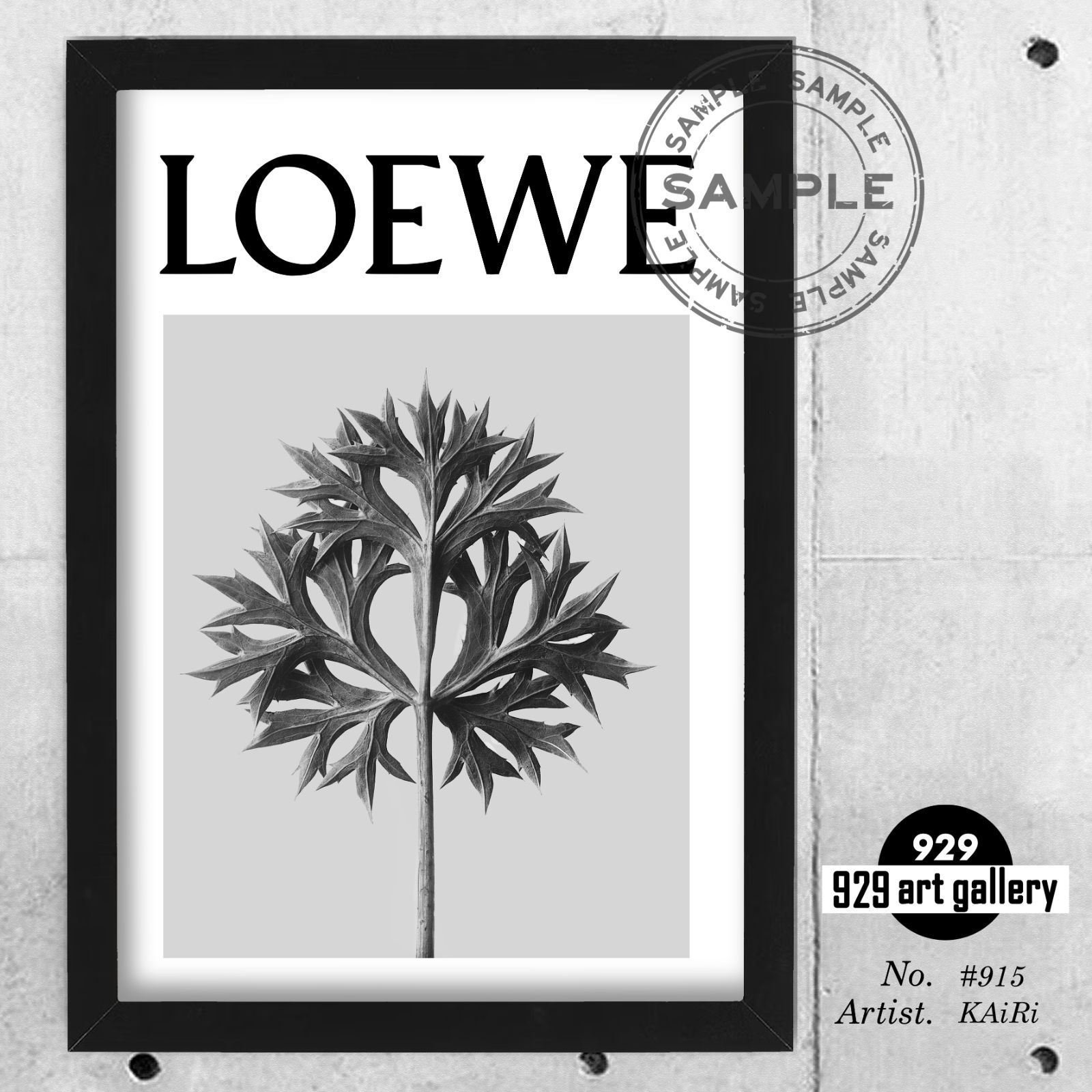 LOEWE type☆A4オマージュアートインテリアポスター＃915☆ロエベ