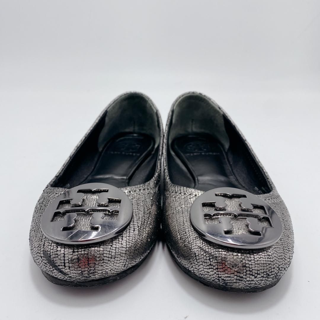 TORY BURCH バレエシューズ シルバーボンベ 5 1/2 トリーバーチ