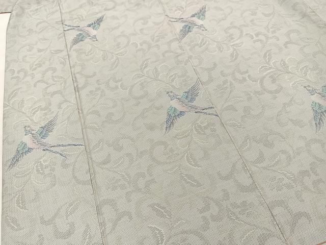 平和屋着物○本場大島紬 7マルキ 燕 唐草文 正絹 逸品 BAAT0818yc  