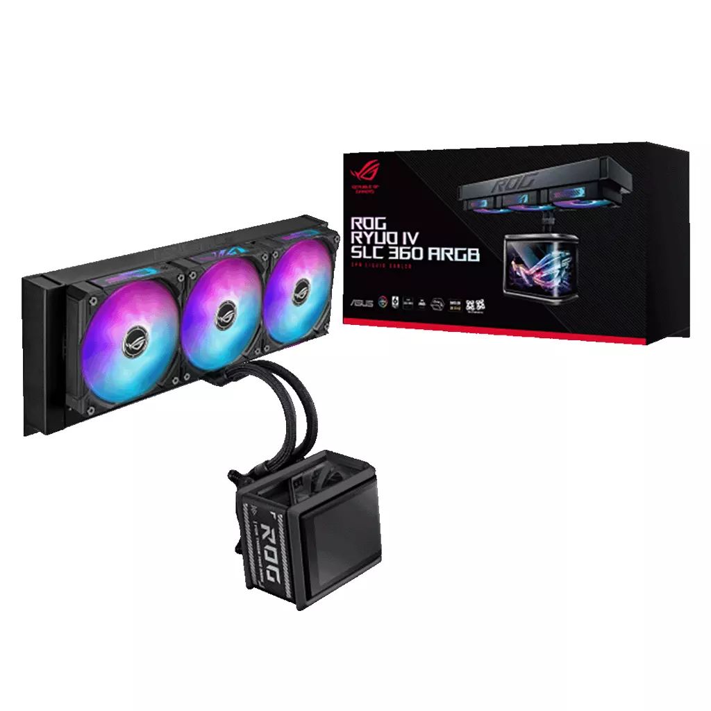 PCハード 水冷CPUクーラー ROG RYUO IV SLC 360 ARGB 6.67インチ AMOLEDディスプレイ搭載 ブラック