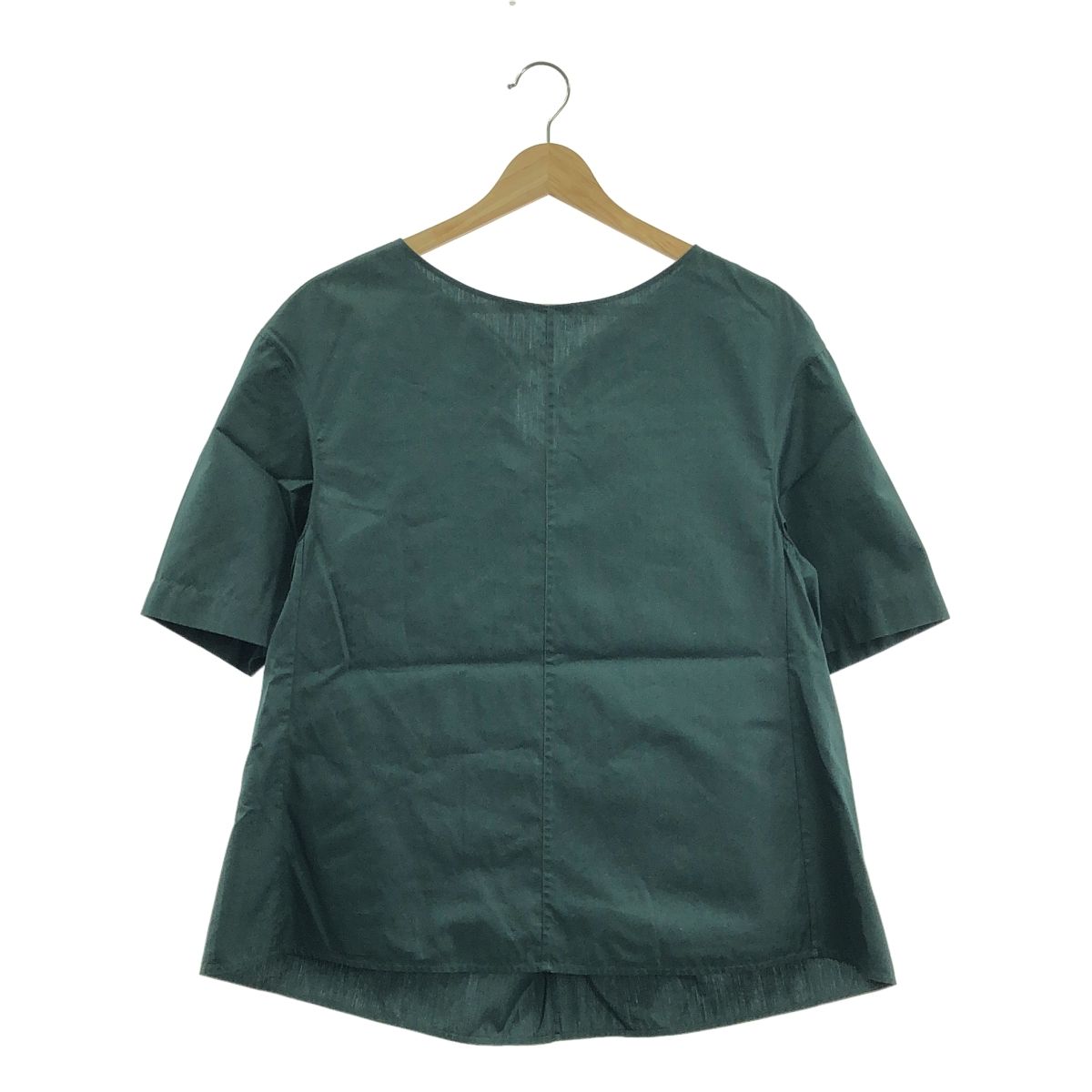 MARNI / マルニ | バックギャザー コットン ブラウス | 38 | グリーン 