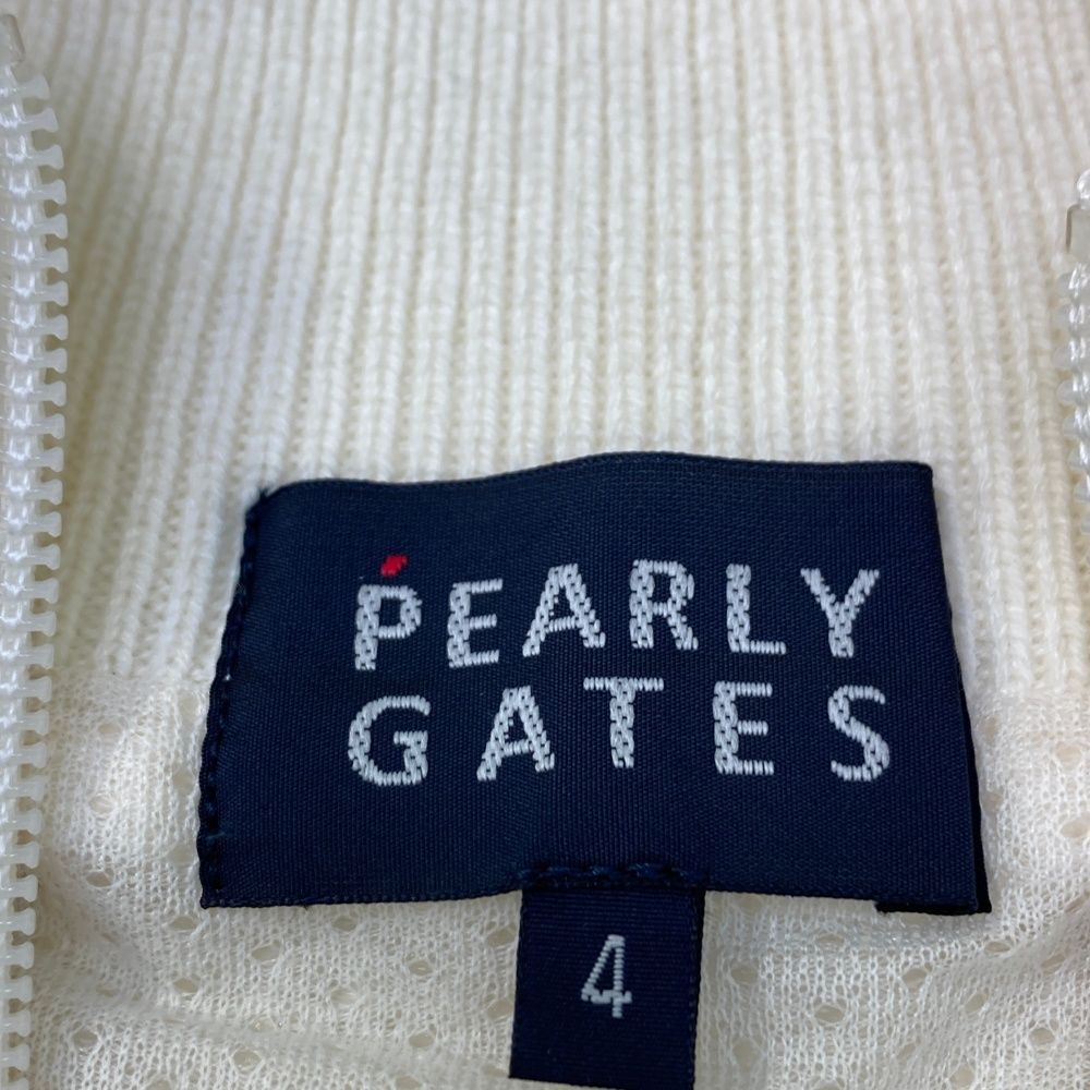 サイズ：4 PEARLY GATES パーリーゲイツ  ニットジップジャケット  ホワイト系 [240101483546] ゴルフウェア メンズ ストスト PEARLY GATES パーリーゲイツ ニットジップジャケット ホワイト
