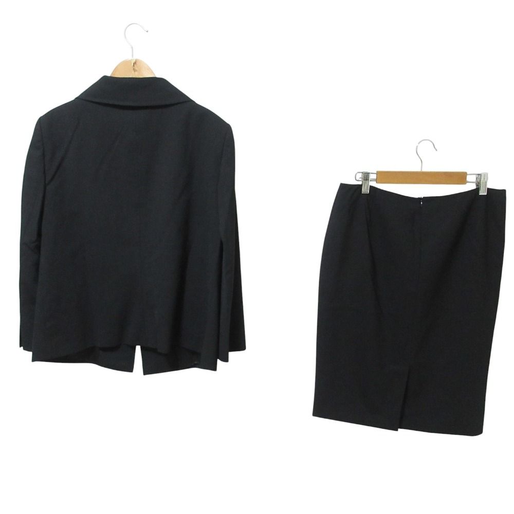 DOLCE-GABBANA ドルチェ-ガッバーナ ジャケット スカート スーツ セットアップ 44 ブラック レディース 古着