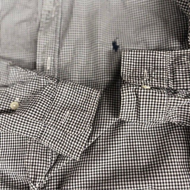 90年代 RALPH LAUREN ボタンダウン ギンガムチェックシャツ ワン