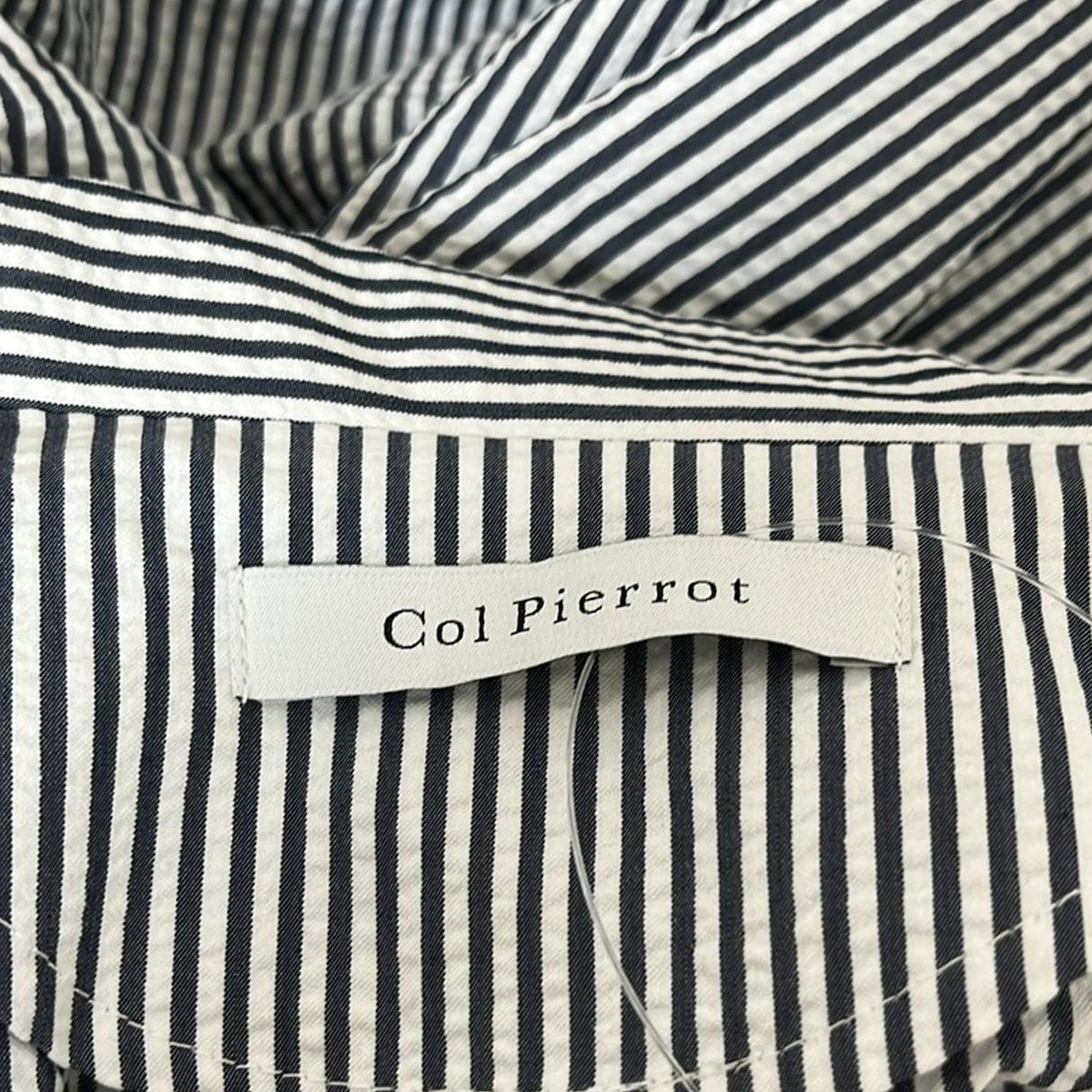 ColPierrot コルピエロ ジャケット サイズ36 S レディース - 白×グレー 長袖 ストライプ 春 夏 WWW_SMP1DAWEKUDUS_SCH_ID