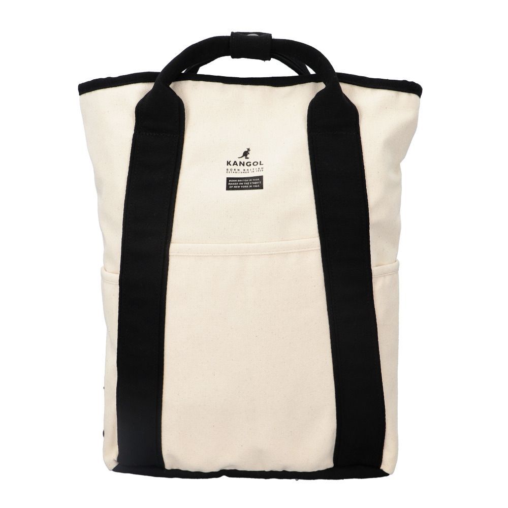 ホワイト  KANGOL KGC-2 2WAYリュック KANGOL カンゴール 2WAY リュック 250-2193 リュックサック デイパック バックパック スクールバッグ 大容量 大きめ 2WAY ファスナー レディース メンズ 男女兼用