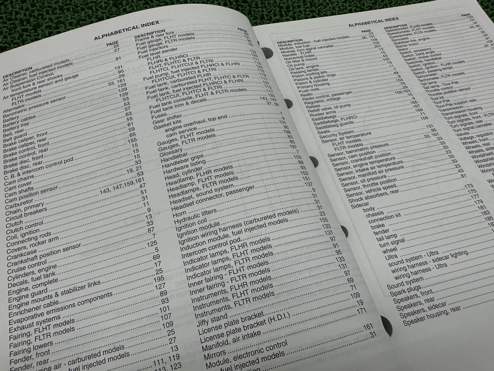 FLT パーツリスト 英語版 ハーレー 正規 バイク 整備書 2001年FLTモデル ツーリング パーツカタログ 車検 パーツカタログ 整備書 wL