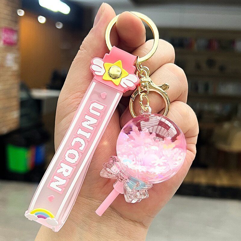 ゆめかわ キャンディー アクリル キーホルダー 3色 かわいい リキッド