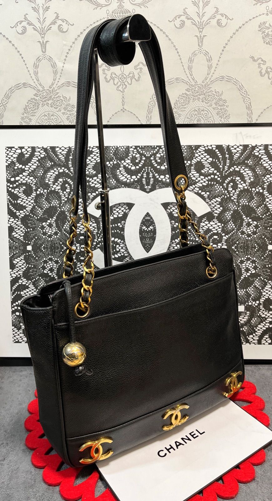 ◇◇ 極上美品 シャネル CHANEL キャビアスキン トリプルココ トート ...