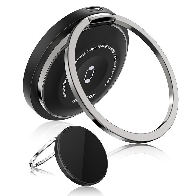 【新着商品】Pewesv ワイヤレス充電器 3in1 iphone アップルウォッチ 両面同時充電 iphone apple watch 充電スタンド おくだけ急速充電 マグネット式 スマホ・AirPodss・iWatchに充電可能 iphone12-15 0