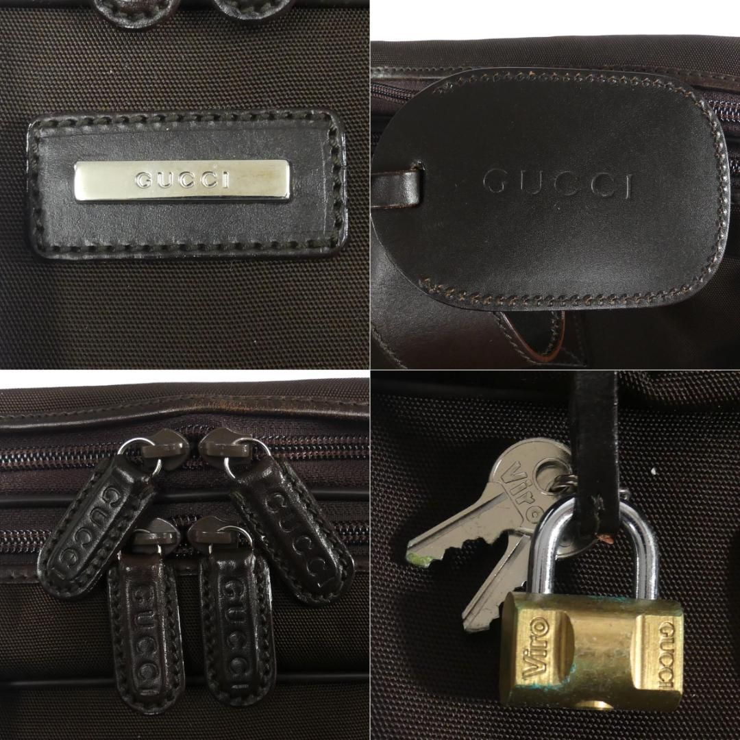 GUCCI グッチ ボストンバッグ 茶 ショルダー メンズ レザー AA1519