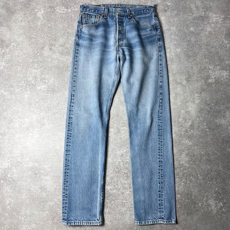 90s USA製 Levis 501 ストレート デニム パンツ 32 トップ 34 / 90年代  