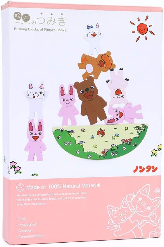 絵本のつみき　ノンタン　プレイセット　木製 積み木 おもちゃ 知育玩具 TM-NON-0301