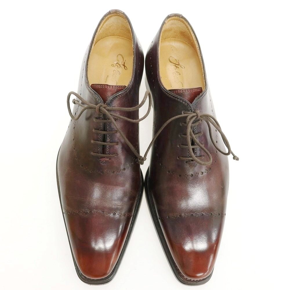 品質保証で、高速配送！ ステファノブランキーニ Stefano Branchini ホールカット ドレスシューズ バーガンディー サイズ6 1 2 メンズ