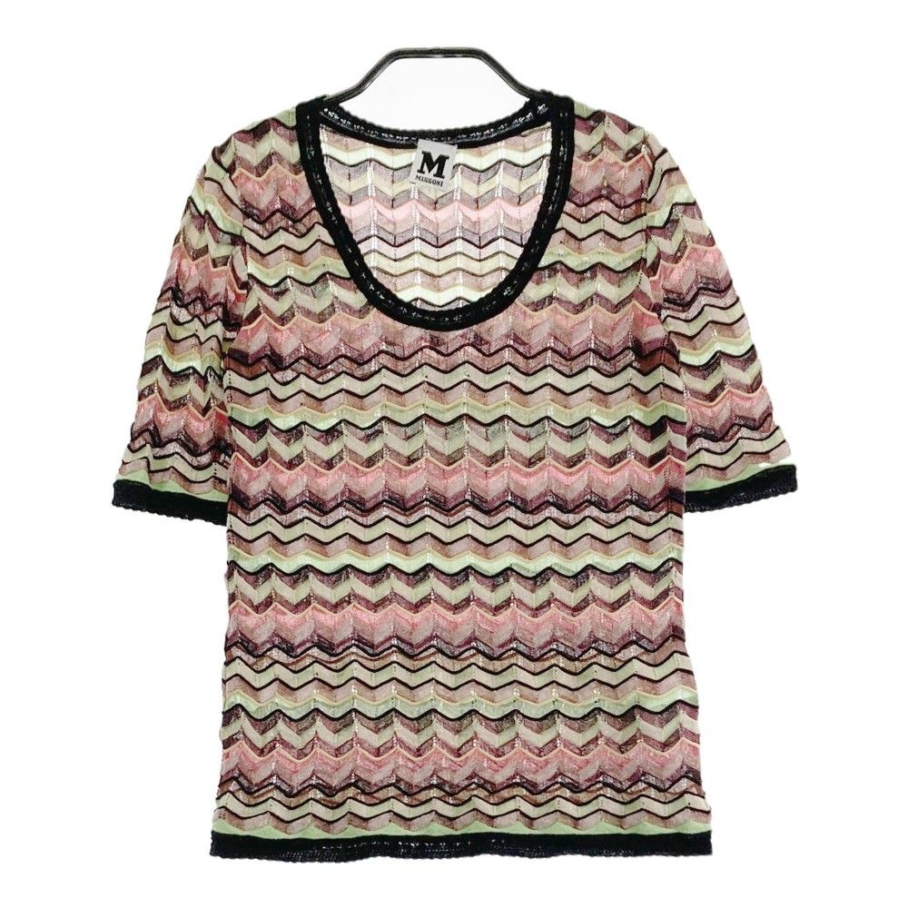 ミッソーニ　半袖ニット MISSONI ミッソーニ 半袖 ニットセーター ピンク系 40 [240101420074