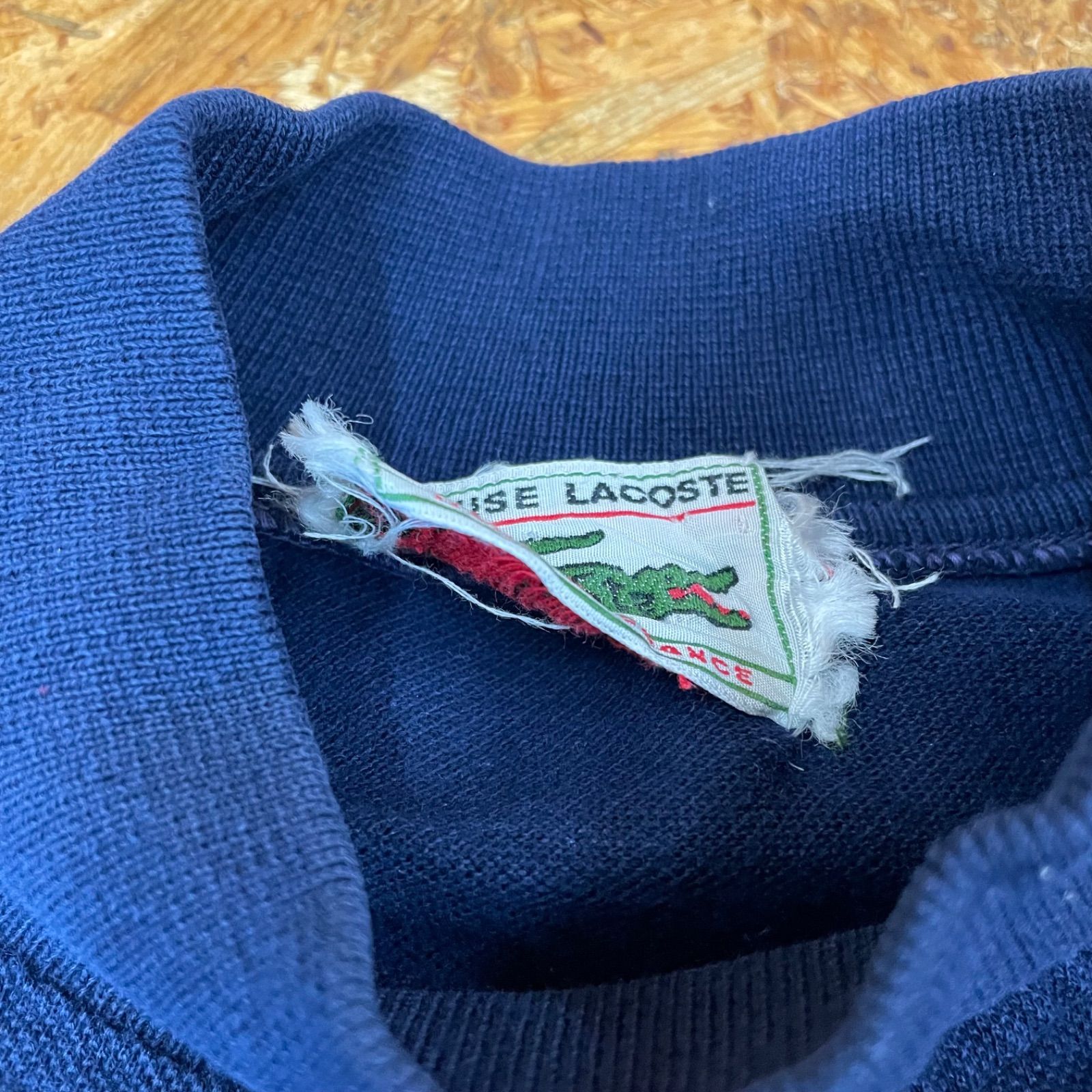 フレラコ フランス　ラコステ　フランス製　ポロシャツ　長袖　70s 80s フランス製 '70s LACOSTE ハイネック ロングスリーブシャツ