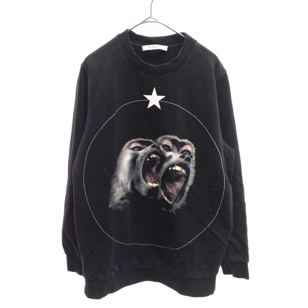 GIVENCHY 猿プリント ブラックスウェット GIVENCHY (ジバンシィ) 16AW モンキー ブラザーズ プリント スウェット
