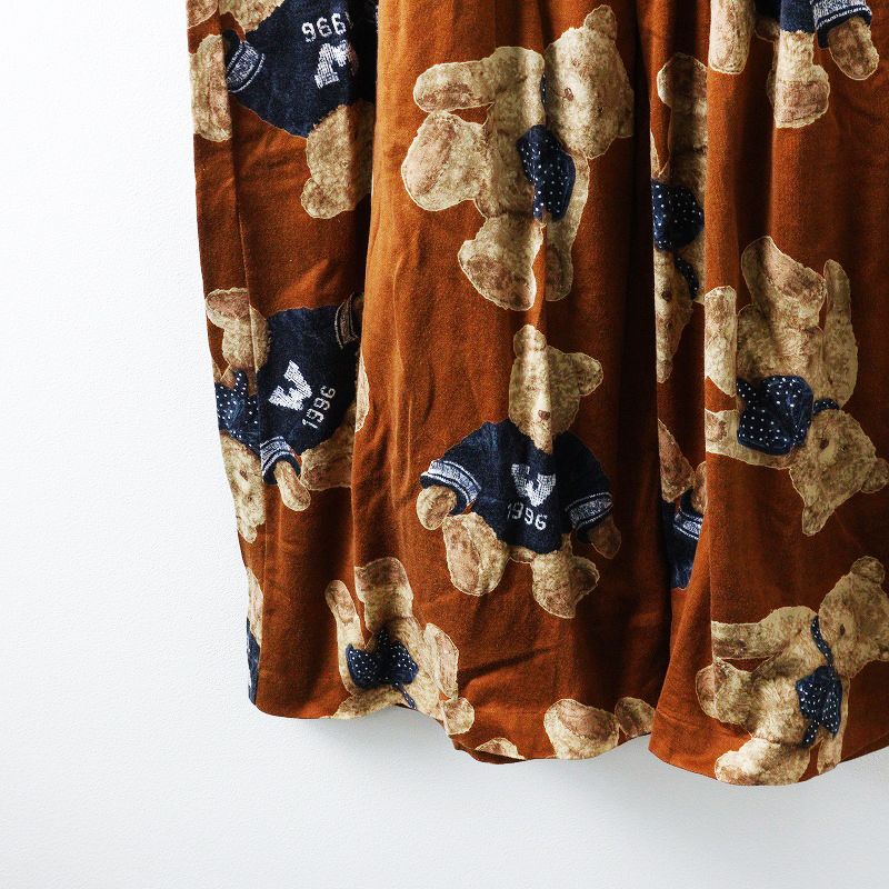  ワンダフルワールド WORLD カネコイサオ テディベアプリント ワンピース ｜ブラウン系 プルオーバー その他 その他