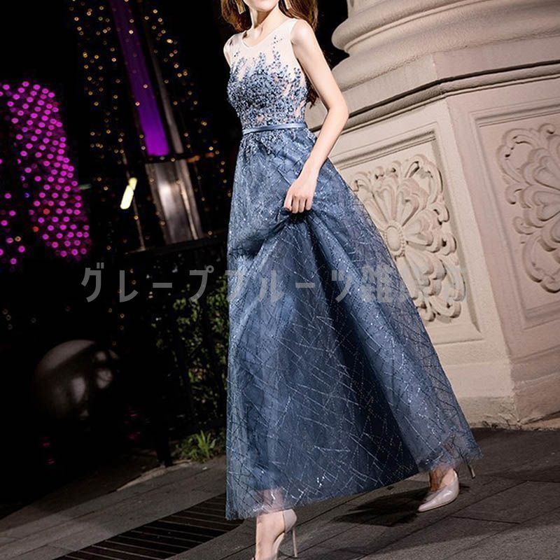 ウェディングカラードレス 青 安い 演奏会 カラードレス コンサート 結婚式 発表会 ロングドレス 披露宴 ウエディングドレス プリンセス 二次会 ステージ衣装 カラードレス 演奏会用 青 ロングドレス 安い パーティードレス