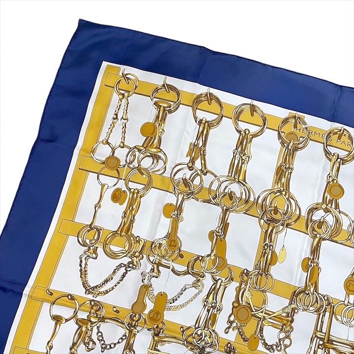 超美品 HERMES エルメス 大判 スカーフ ストール SILK シルク