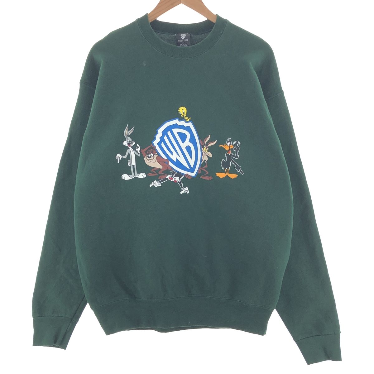 古着 90年代 WARNER BROS. STUDIO STORE LOONEY TUNES ルーニーテューンズ キャラクタースウェットシャツ トレーナー USA製/taa002057