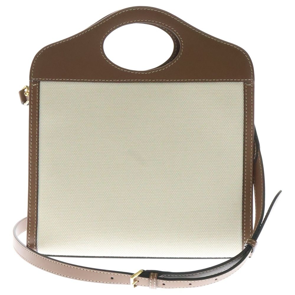 BURBERRY (バーバリー) ミニ ポケットバッグ ロゴプリント ツートン