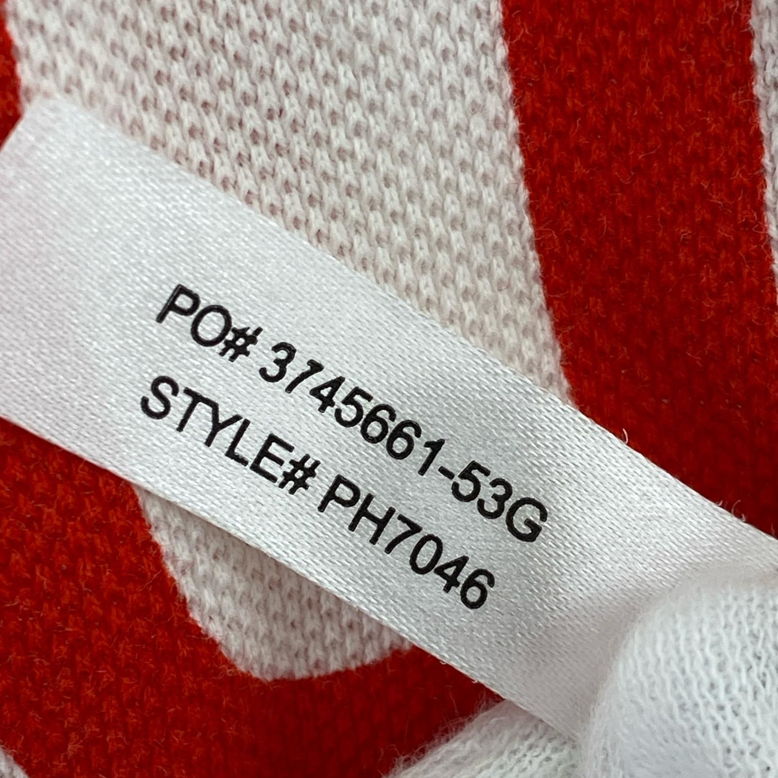 LACOSTE ラコステ ×NETFLIX 総柄ポロシャツ size 4 レッド×オフホワイト