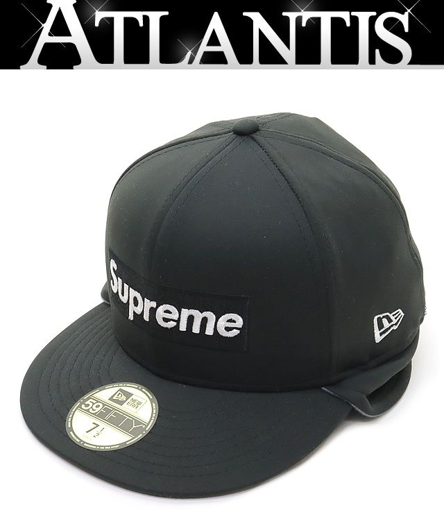 広尾店 シュプリーム Supreme×New Era ボックスロゴ キャップ ブラック イヤーカバー付 size 7 1|2 約59.6cm 16245