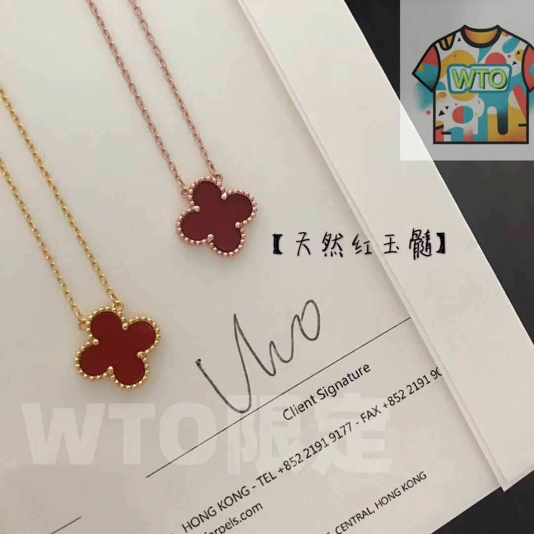 Van Cleef & Arpels 黒 クローバーネックレス Van Cleef & Arpels 黒 クローバー ネックレス - メルカリ